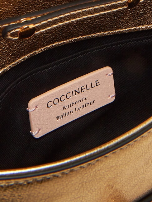 MAGIE 2NITE SMOOTH Pochette en cuir m&eacute;tallis&eacute; d'or - Sacs pour Femme