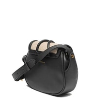 COCCINELLE CARMY CANVAS sac bandouli&egrave;re en cuir et toile naturel / noir - Sacs pour Femme - 2