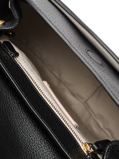 CARMY CANVAS sac bandouli&egrave;re en cuir et toile naturel / noir - Sacs pour Femme