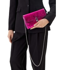 COCCINELLE MAGIE 2NITE SMOOTH Pochette en cuir m&eacute;tallis&eacute; sangria - Sacs pour Femme - 5