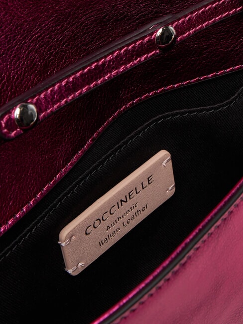 MAGIE 2NITE SMOOTH Pochette en cuir m&eacute;tallis&eacute; sangria - Sacs pour Femme