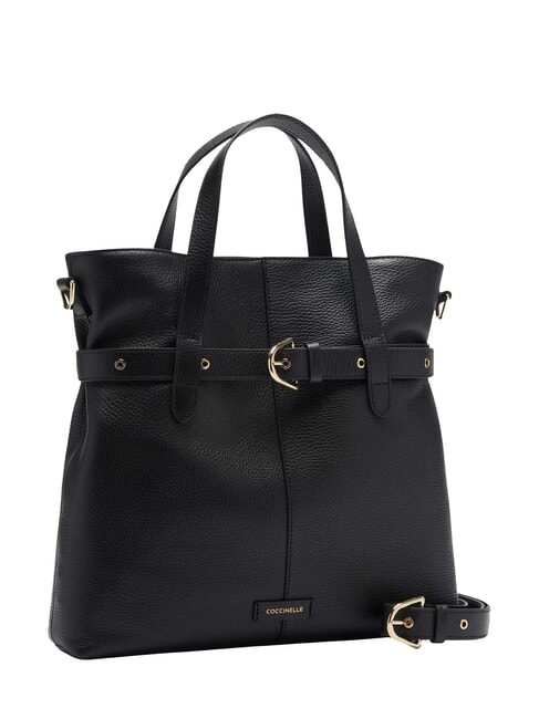 ABIGAIL Sac &agrave; main en cuir avec bandouli&egrave;re Noir - Sacs pour Femme