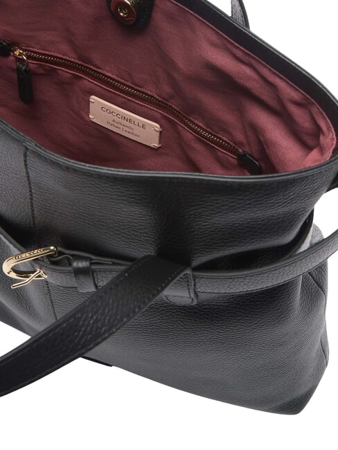 ABIGAIL Sac &agrave; main en cuir avec bandouli&egrave;re Noir - Sacs pour Femme