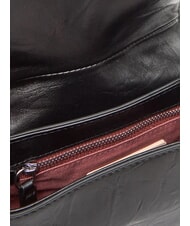 COCCINELLE MAGIE WRINKLED Sac bandouli&egrave;re en cuir avec rabat Noir - Sacs pour Femme - 6