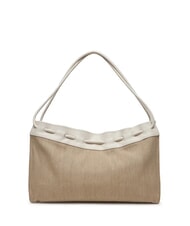 COCCINELLE ISABELA CANVAS sac hobo en toile et cuir naturel/blanc - Sacs pour Femme - 4