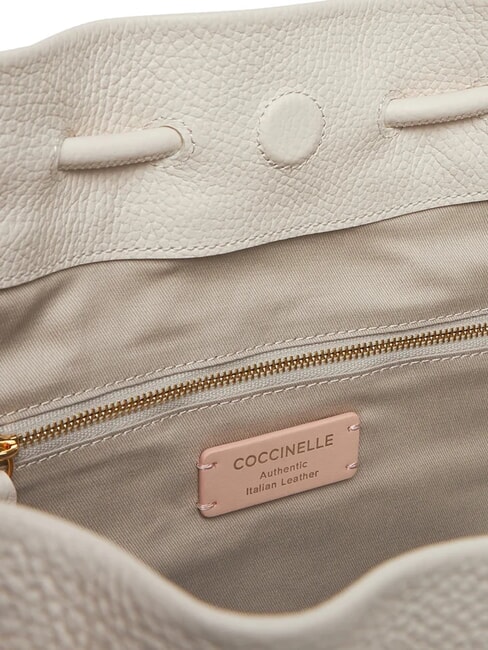 ISABELA CANVAS sac hobo en toile et cuir naturel/blanc - Sacs pour Femme