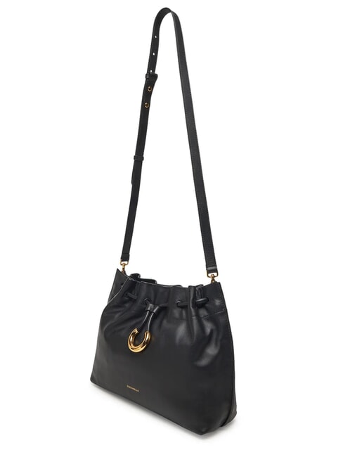 ISABELA sac seau en cuir Noir - Sacs pour Femme