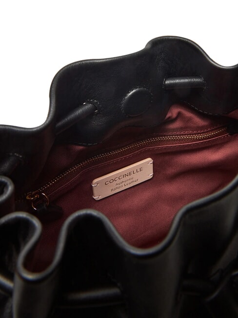 ISABELA sac seau en cuir Noir - Sacs pour Femme