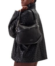 COCCINELLE MAGIE WRINKLED Sac bandouli&egrave;re en cuir avec bandouli&egrave;re Noir - Sacs pour Femme - 5