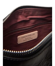 COCCINELLE MAGIE WRINKLED Sac bandouli&egrave;re en cuir avec bandouli&egrave;re Noir - Sacs pour Femme - 6