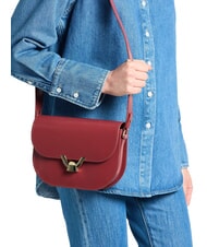 COCCINELLE DEW SHINY CALF Sac bandouli&egrave;re en cuir bross&eacute; Brandy - Sacs pour Femme - 4