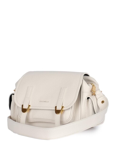 CAMPUS Mini sac bandouli&egrave;re, en cuir blanc - Sacs pour Femme
