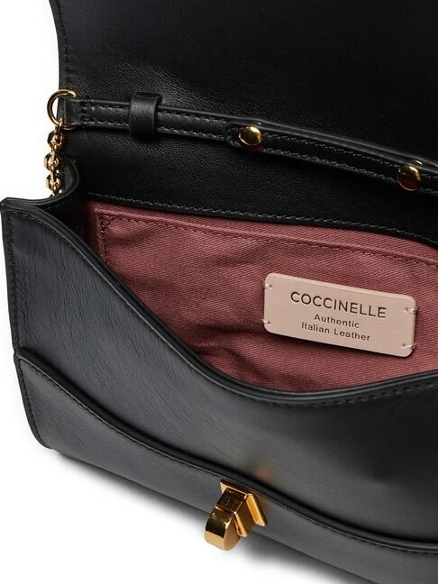 CAMPIONARIO - MAGIE 2NITE Pochette en cuir avec bandouli&egrave;re en cha&icirc;ne Noir - Sacs pour Femme