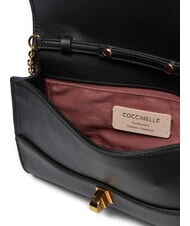 COCCINELLE MAGIE 2NITE Pochette en cuir avec bandouli&egrave;re en cha&icirc;ne Noir - Sacs pour Femme - 5