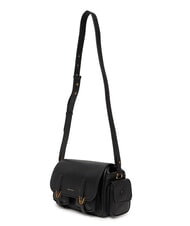 COCCINELLE CAMPUS Sac bandouli&egrave;re en cuir martel&eacute; Noir - Sacs pour Femme - 4