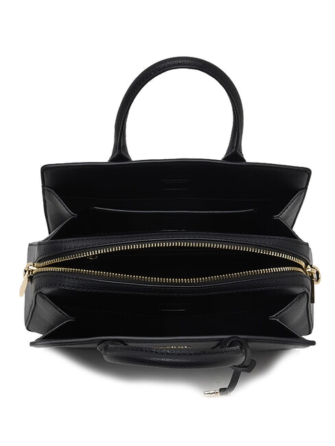 LAILA Sac &agrave; main en cuir avec bandouli&egrave;re noir - Sacs pour Femme