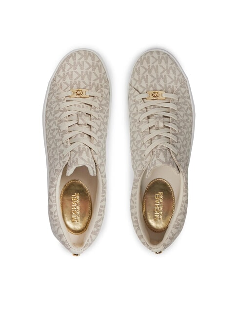 KEATON Baskets imprim&eacute;es avec logo int&eacute;gral vanille - Chaussures Femme