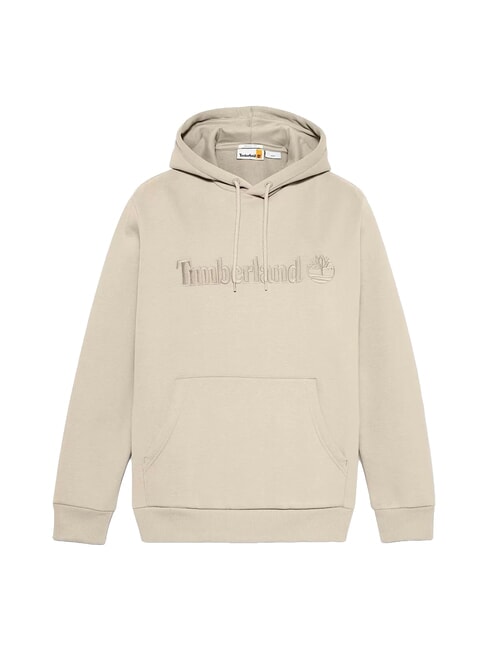 EMBROIDERY TONAL Sweatshirt &agrave; capuche fossile de l'&icirc;le - Pulls molletonn&eacute;s