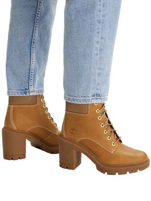 ALLINGTON bottines en cuir bl&eacute; complet - Chaussures Femme