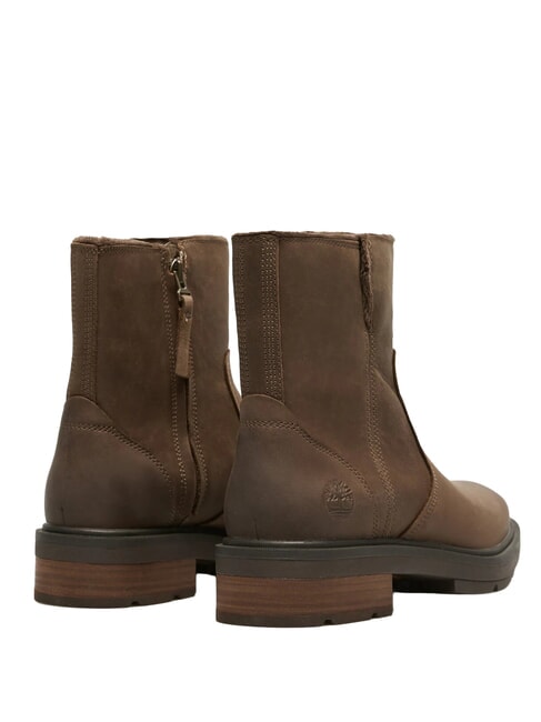 BRIMFIELD bottines en cuir pleine fleur brun moyen - Chaussures Femme