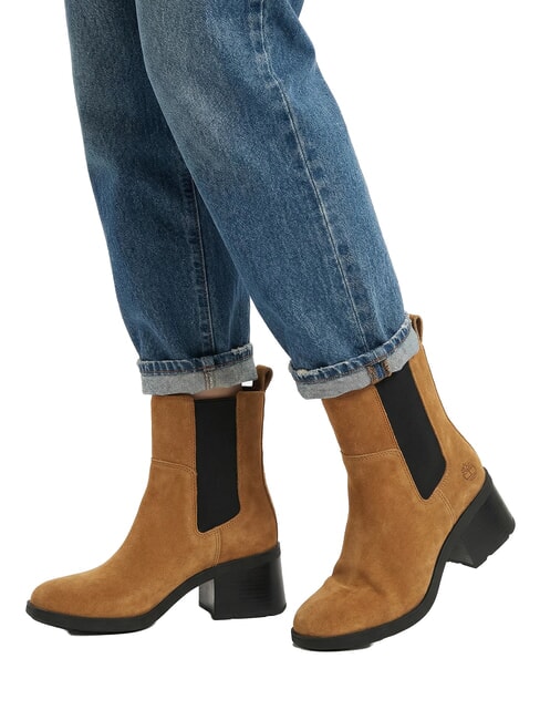 BELLEVAUX Bottines daim marron moyen - Chaussures Femme