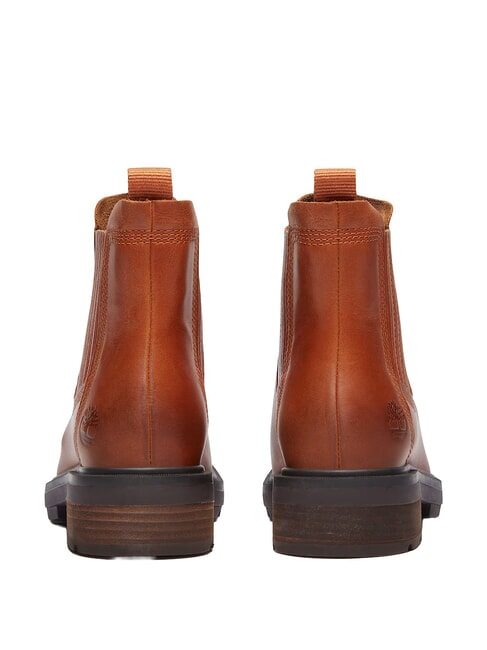 BRIMFIELD bottines basses en cuir brun moyen f grain avec brun fonc&eacute; - Chaussures Femme