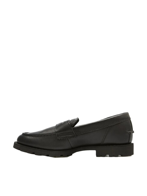 NOREEN mocassins en cuir noir pleine fleur - Chaussures Femme