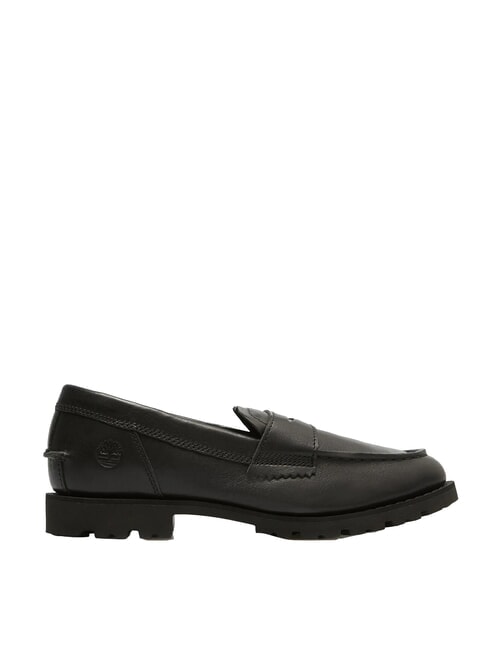 NOREEN mocassins en cuir noir pleine fleur - Chaussures Femme
