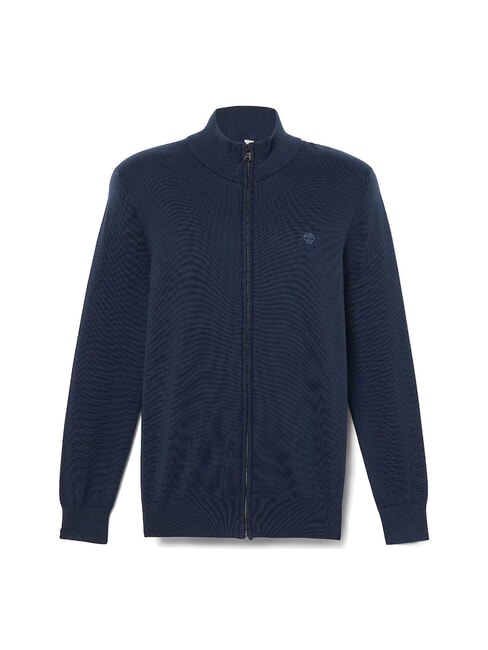 WILLIAMS RIVER Pull zipp&eacute; saphir fonc&eacute;/denim fonc&eacute; - Pulls pour hommes