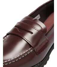 TIMBERLAND NOREEN mocassins en cuir bordeaux pleine fleur - Chaussures Femme - 4