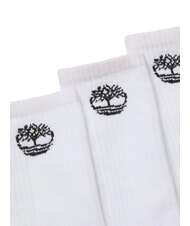 TIMBERLAND BOWDEN Bo&icirc;te de trois paires de chaussettes blanc - Chaussettes pour hommes - 3