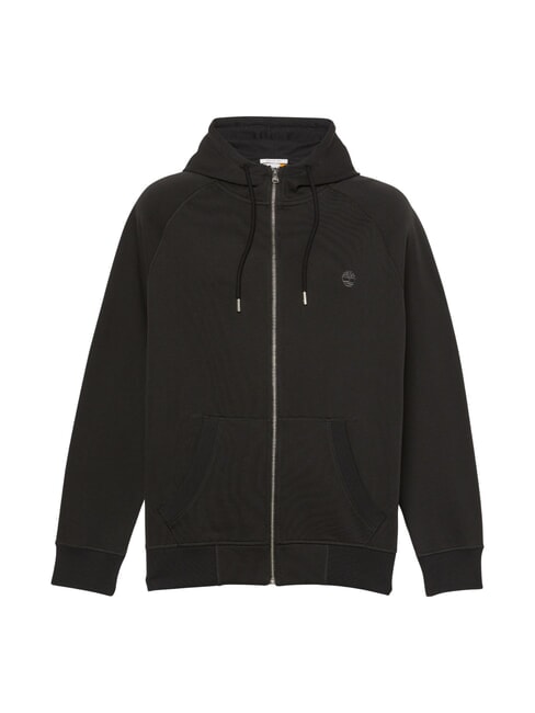 E-R BASIC Sweat avec zip et capuche noir/chauss&eacute;e - Pulls molletonn&eacute;s