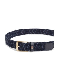 TOMMY HILFIGER DENTON ceinture &eacute;lastique tress&eacute;e Mer &Eacute;g&eacute;e - Ceintures - 2