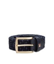 TOMMY HILFIGER DENTON ceinture &eacute;lastique tress&eacute;e Mer &Eacute;g&eacute;e - Ceintures - 4