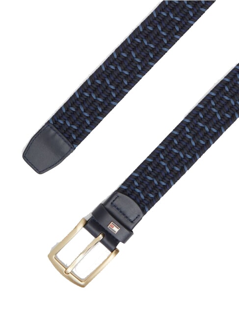 DENTON ceinture &eacute;lastique tress&eacute;e Mer &Eacute;g&eacute;e - Ceintures