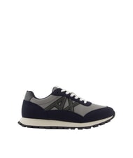 ARMANI EXCHANGE DROP MICROSUEDE Baskets avec logo contrast&eacute; bleu marine fonc&eacute; + gris + chim&egrave;re - Chaussures Homme - 2