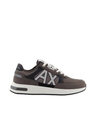 ARMANI EXCHANGE DUSSELDORF Baskets Homme Gris mouette fonc&eacute; + bois flott&eacute; + noir - Chaussures Homme - 2