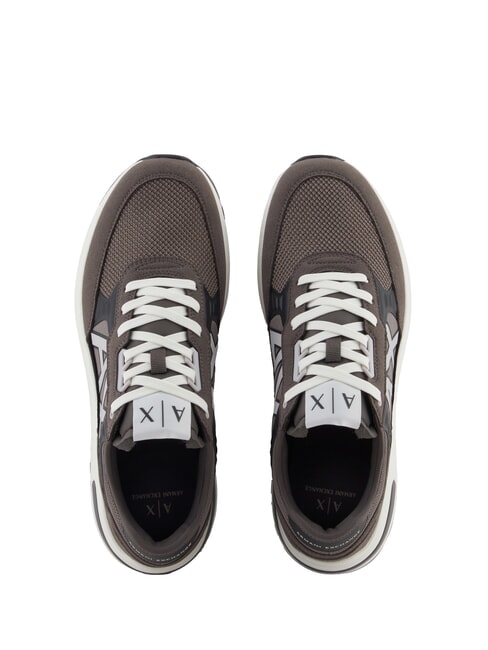 DUSSELDORF Baskets Homme Gris mouette fonc&eacute; + bois flott&eacute; + noir - Chaussures Homme