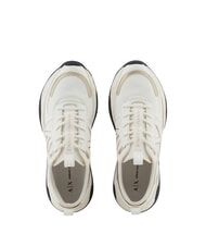 ARMANI EXCHANGE A|X Baskets &eacute;paisses blanc cass&eacute; + or p&acirc;le - Chaussures Femme - 4
