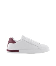 ARMANI EXCHANGE A|X Baskets en cuir blanc optique + rainure - Chaussures Femme - 2