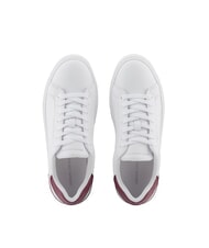 ARMANI EXCHANGE A|X Baskets en cuir blanc optique + rainure - Chaussures Femme - 4