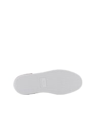 ARMANI EXCHANGE A|X Baskets en cuir blanc optique + rainure - Chaussures Femme - 5