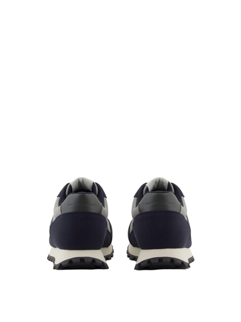 DROP MICROSUEDE Baskets avec logo contrast&eacute; bleu marine fonc&eacute; + gris + chim&egrave;re - Chaussures Homme