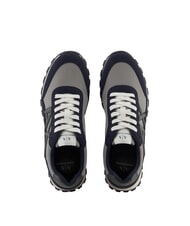 ARMANI EXCHANGE DROP MICROSUEDE Baskets avec logo contrast&eacute; bleu marine fonc&eacute; + gris + chim&egrave;re - Chaussures Homme - 4