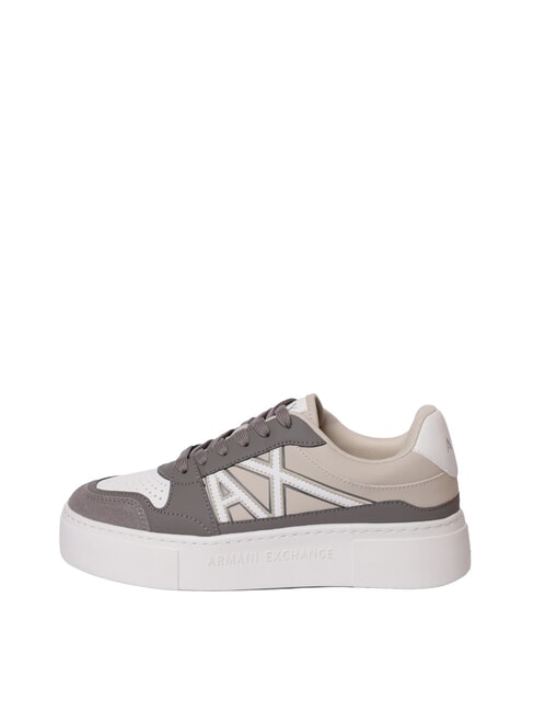 AX LOGO Baskets &agrave; plateforme bar brun + sable - Chaussures Femme