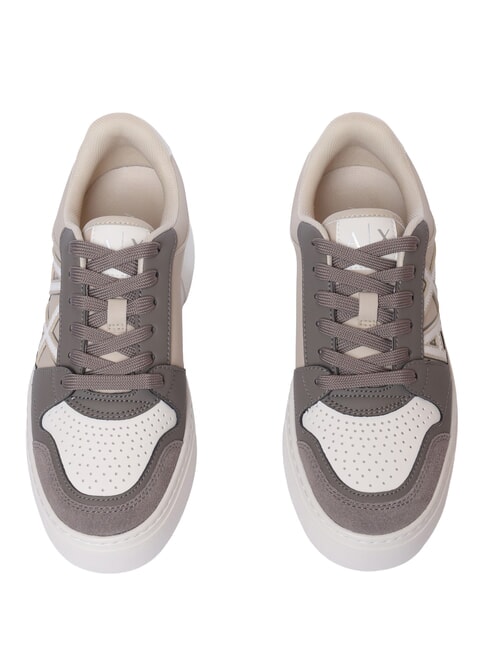 AX LOGO Baskets &agrave; plateforme bar brun + sable - Chaussures Femme
