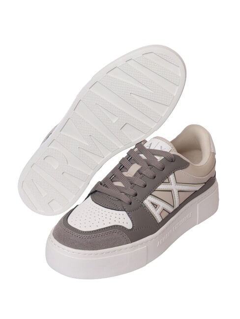 AX LOGO Baskets &agrave; plateforme bar brun + sable - Chaussures Femme