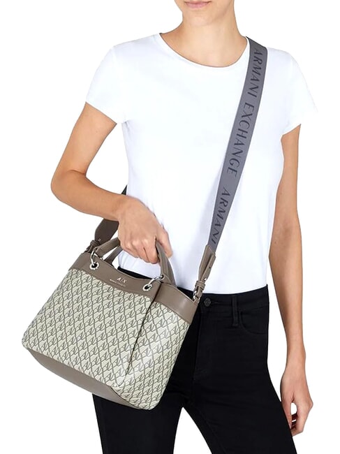 A|X Sac &agrave; main avec bandouli&egrave;re sable sonore / basse brune - Sacs pour Femme