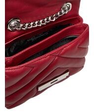 ARMANI EXCHANGE A|X MATELASSE Mini sac &agrave; bandouli&egrave;re dahlia rouge - Sacs pour Femme - 4