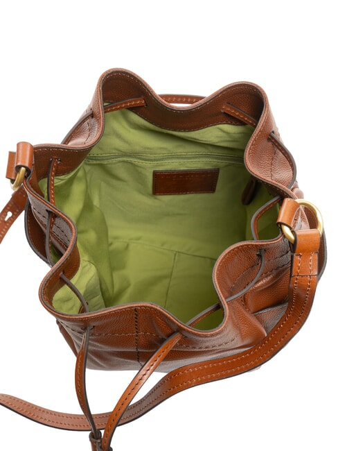 LETIZIA sac seau en cuir MARRON - Sacs pour Femme